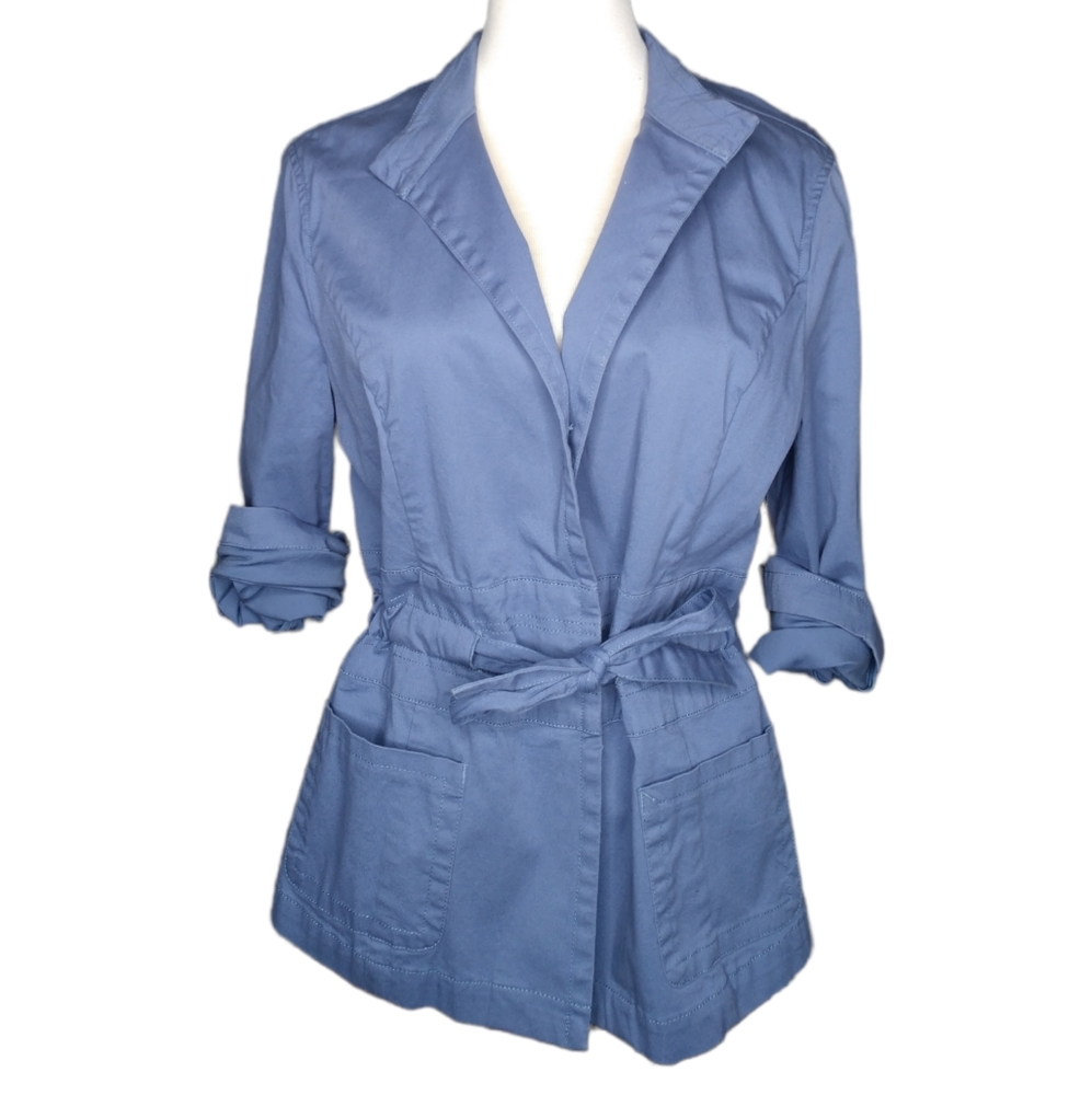 NWT Coldwater Creek Cotton Spandex Blue Jacket Size 10
